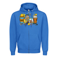 True Royal lacrosse coffee cups Zipper Hoodie - Zillion Design Studio