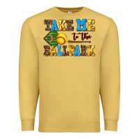 Antique Gold take me to the ballpark softball Premium Sweatshirt - AdoDesignShop