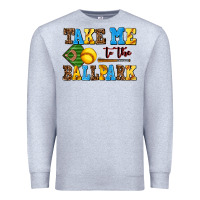 Heather Grey take me to the ballpark softball Premium Sweatshirt - AdoDesignShop