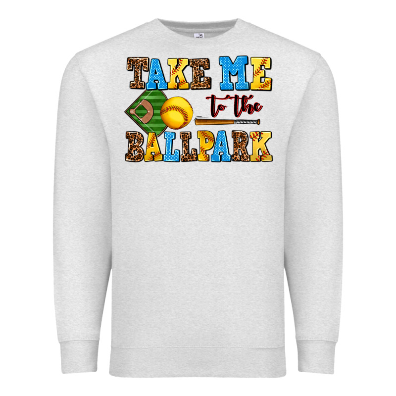 Take Me To The Ballpark Softball Premium Sweatshirt by AdoDesignShop | Teevron
