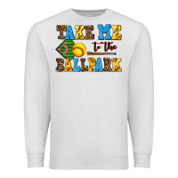 Oatmeal Heather take me to the ballpark softball Premium Sweatshirt - AdoDesignShop
