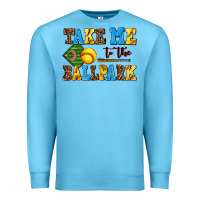 Ocean Blue take me to the ballpark softball Premium Sweatshirt - AdoDesignShop