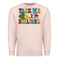 Pale Pink take me to the ballpark softball Premium Sweatshirt - AdoDesignShop