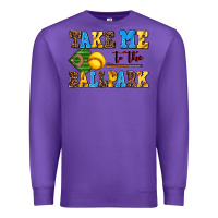 Purple take me to the ballpark softball Premium Sweatshirt - AdoDesignShop