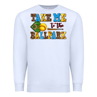 White take me to the ballpark softball Premium Sweatshirt - AdoDesignShop