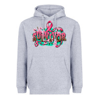 Heather Grey survivor Heavyweight Hoodie - AdoDesignShop