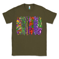 Army Green mardi gras brush strokes king cake and craw fish Classic Tee - RanaPortraitStore
