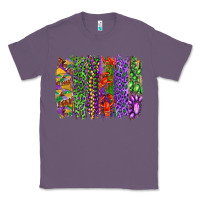 Lavender mardi gras brush strokes king cake and craw fish Classic Tee - RanaPortraitStore