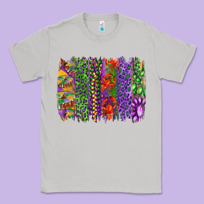 Mardi Gras Brush Strokes King Cake And Craw Fish Classic Tee Designed By Ranaportraitstore