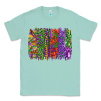 Seafoam mardi gras brush strokes king cake and craw fish Classic Tee - RanaPortraitStore