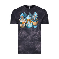 Cloud Black winter coffee gnome Vintage Tee - BarkalooDesign