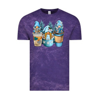 Cloud Purple winter coffee gnome Vintage Tee - BarkalooDesign