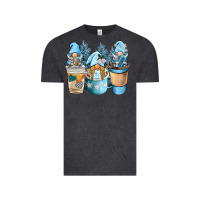 Vintage Black winter coffee gnome Vintage Tee - BarkalooDesign