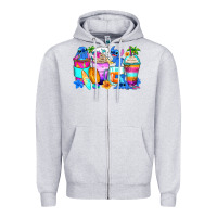 Stitch Summer Coffee Cups Zipper Hoodie | Teevron