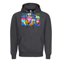 Smoke stitch summer coffee cups Zipper Hoodie - Zillion Design Studio