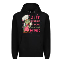 Black waiting for my sourdough to rise Premium Hoodie - MaliasSmallBusiness