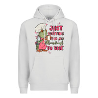 Dove Grey waiting for my sourdough to rise Premium Hoodie - MaliasSmallBusiness