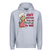 Heather Grey waiting for my sourdough to rise Premium Hoodie - MaliasSmallBusiness