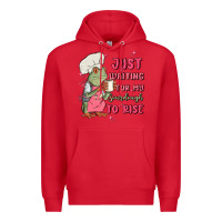 Red waiting for my sourdough to rise Premium Hoodie - MaliasSmallBusiness