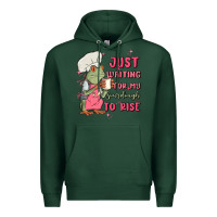 Sports Green waiting for my sourdough to rise Premium Hoodie - MaliasSmallBusiness