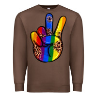 Chestnut pride leopard peace hand Premium Sweatshirt - JahusDesignShop