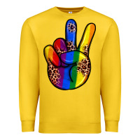 Lemon pride leopard peace hand Premium Sweatshirt - JahusDesignShop