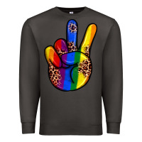 Smoke pride leopard peace hand Premium Sweatshirt - JahusDesignShop