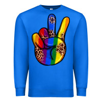 True Royal pride leopard peace hand Premium Sweatshirt - JahusDesignShop