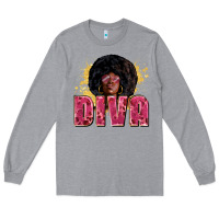 Heather Grey diva Long Sleeve Tee - Zillion Design Studio
