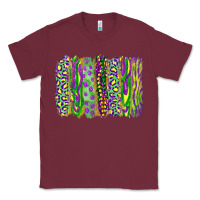 Burgundy mardi gras brush stroke Classic Tee - RanaPortraitStore