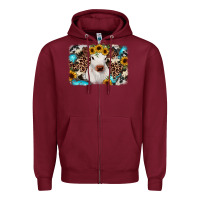 Burgundy cowhide leopard calf Zipper Hoodie - RanaPortraitStore