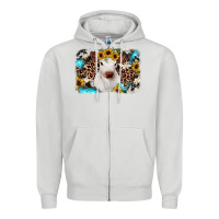 Dove Grey cowhide leopard calf Zipper Hoodie - RanaPortraitStore