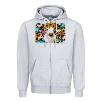 Heather Grey cowhide leopard calf Zipper Hoodie - RanaPortraitStore