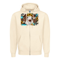 Sandshell cowhide leopard calf Zipper Hoodie - RanaPortraitStore