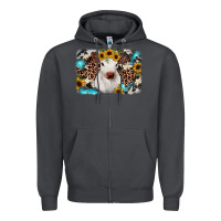 Smoke cowhide leopard calf Zipper Hoodie - RanaPortraitStore