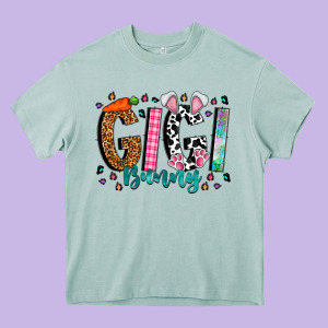 Gigi Bunny Heavy Core Tee Designed By Cowhidedigitalart
