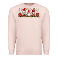 Pale Pink Christmas Gnomes Premium Sweatshirt - Artiststas