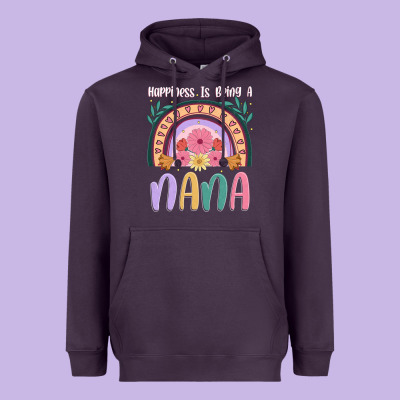 Happiness Is Being A Nana Heavyweight Hoodie Designed By Jahusdesignshop