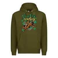 Army Green lucky cowboy Premium Hoodie - MaliasSmallBusiness