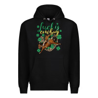 Black lucky cowboy Premium Hoodie - MaliasSmallBusiness