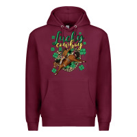 Burgundy lucky cowboy Premium Hoodie - MaliasSmallBusiness