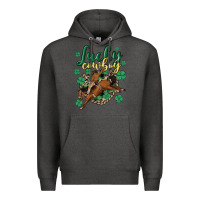 Charcoal Heather lucky cowboy Premium Hoodie - MaliasSmallBusiness