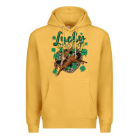 Mustard lucky cowboy Premium Hoodie - MaliasSmallBusiness