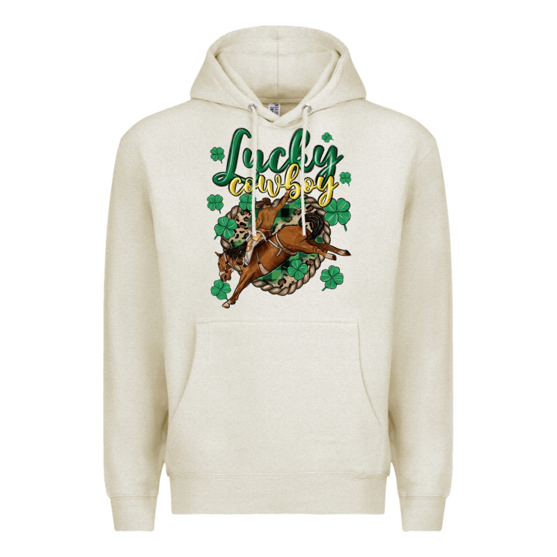 Lucky Cowboy Premium Hoodie by MaliasSmallBusiness | Teevron