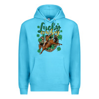 Ocean Blue lucky cowboy Premium Hoodie - MaliasSmallBusiness
