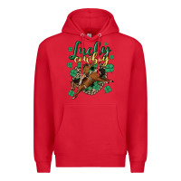 Red lucky cowboy Premium Hoodie - MaliasSmallBusiness
