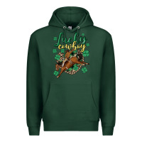 Sports Green lucky cowboy Premium Hoodie - MaliasSmallBusiness