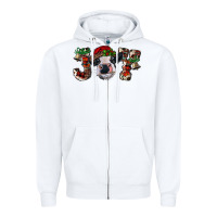 White christmas joy with heifer cow Zipper Hoodie - RanaPortraitStore