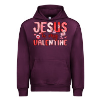 Mauve Wine jesus is my valentine Urban Hoodie - MaliasSmallBusiness