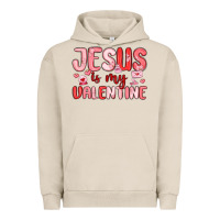 Pigment French Oak jesus is my valentine Urban Hoodie - MaliasSmallBusiness